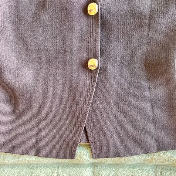 Zara Chocolate Brown Knit Sweater Vest- Size S- New With Tags - Picture 2 of 8